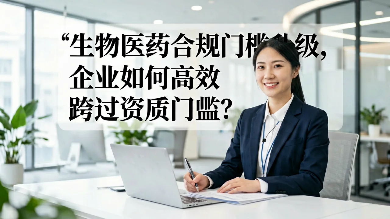 生物医药合规门槛升级,企业如何高效跨过资质门槛